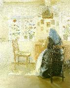 Anna Ancher solskin i stuen Germany oil painting artist